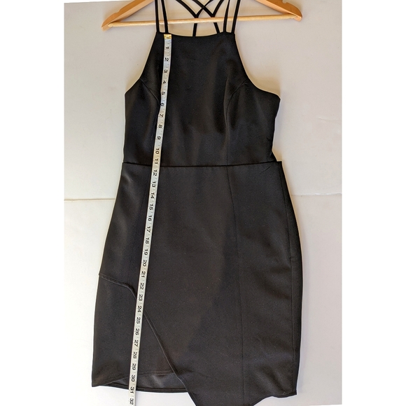 Express Bodycon Sleeveless Strapped Black Mini Dress Sz 6 - Picture 5 of 9